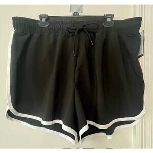Ideology Athletic Shorts Black with White Trim Women's 1X